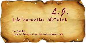 Lázorovits Jácint névjegykártya